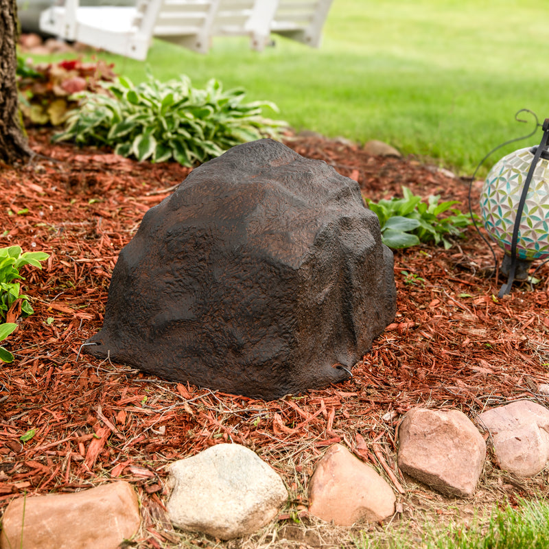 Sunnydaze Low-Profile Artificial Landscape Rock Cover with Stakes