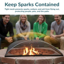 Sunnydaze Mesh Spark Screen for Fire Pit – Black - Square