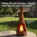 Sunnydaze 70" Chiminea Outdoor Fireplace
