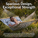 Sunnydaze 2-Person Quilted Fabric Double Hammock with Pillow