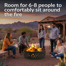 Sunnydaze 36" Crossweave Heavy-Duty Metal Campfire Ring - Bronze