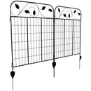 Sunnydaze 4-Piece Romantic Vines Decorative Garden Fence Panels - 10-Feet Overall