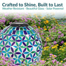Sunnydaze 10-Inch Solar Glass Gazing Garden Globe