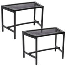 Sunnydaze Curved Outdoor Bench - Mesh Metal Patio Bench