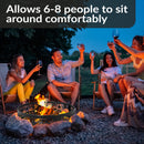 Sunnydaze 36" Four-Star Heavy-Duty Metal Campfire Ring - Black