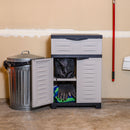 Sunnydaze Plastic Garage Storage Cabinet with Adjustable Shelf - 34.5"