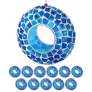 Sunnydaze Mosaic Fly-Through Hanging Bird Feeder - Set of 12