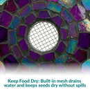 Sunnydaze Mosaic Fly-Through Hanging Bird Feeder - Set of 8