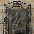 Sunnydaze French Lily Outdoor Wall Fountain