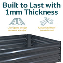 Sunnydaze Galvanized Steel Raised Garden Bed