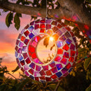 Sunnydaze Mosaic Fly-Through Hanging Bird Feeder - Set of 12