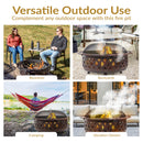Sunnydaze Crossweave Outdoor Fire Pit with Cover and Screen