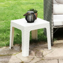 Sunnydaze Outdoor Square Plastic Adirondack Patio Side Table