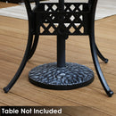 Sunnydaze Pebble Texture Resin Patio Umbrella Base - 18-Inch