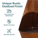 Sunnydaze Large Chiminea Outdoor Fireplace with Grill Grate