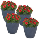 Sunnydaze Anjelica Polyresin Large Round Outdoor Planter