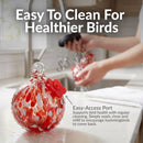 Sunnydaze Hand-Blown Glass Hummingbird Feeder Balls - Set of 6 Hanging Nectar Feeders with 6 Ports - 30 oz Capacity
