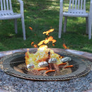 Sunnydaze Foldable Fire Pit Grate - Steel Round Grill Grate