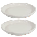 Sunnydaze Set of 2 Glazed Ceramic Planter Saucers