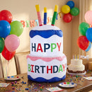 Sunnydaze Happy Birthday Cake Inflatable Outdoor Decoration - 4'
