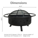 Sunnydaze Cosmic 42" Large Outdoor Fire Pit