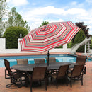 Sunnydaze Aluminum Outdoor Patio Umbrella with Tilt and Crank