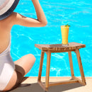 Sunnydaze 19" Teak Shower Bench Seat for Indoor or Outdoor Use