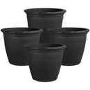 Sunnydaze Anjelica Polyresin Large Round Outdoor Planter