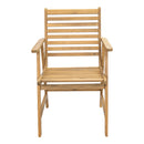 Sunnydaze Hatteras Acacia Wood Outdoor Dining Chairs with Arms - Set of 2