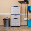 Sunnydaze Plastic Garage Storage Cabinet with 2 Adjustable Shelves
