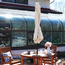 Sunnydaze Aluminum Outdoor Patio Umbrella with Tilt and Crank
