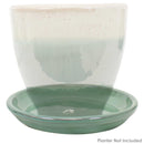 Sunnydaze Set of 2 Glazed Ceramic Planter Saucers