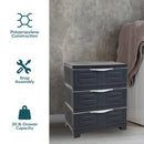 Sunnydaze 3-Tier Plastic Storage Drawers