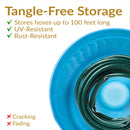 Sunnydaze Embossed Metal Garden Hose Holder Pot with Lid