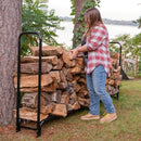 Sunnydaze Outdoor Steel Firewood Log Rack - 8'