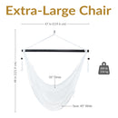 Sunnydaze Outdoor Extra Large Caribbean Polyester Rope Hammock Chair