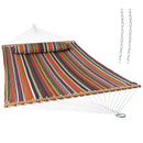 Sunnydaze 2 Person Quilted Fabric Hammock with Spreader Bars, Canyon Sunset