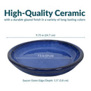 Sunnydaze Set of 2 Glazed Ceramic Planter Saucers