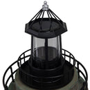 Sunnydaze Cobblestone 35" Outdoor Solar Lighthouse Lamp - LED Beacon