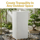 Sunnydaze Rectangle Polystone Outdoor Bubble Fountain