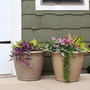 Sunnydaze Anjelica Polyresin Large Round Outdoor Planter