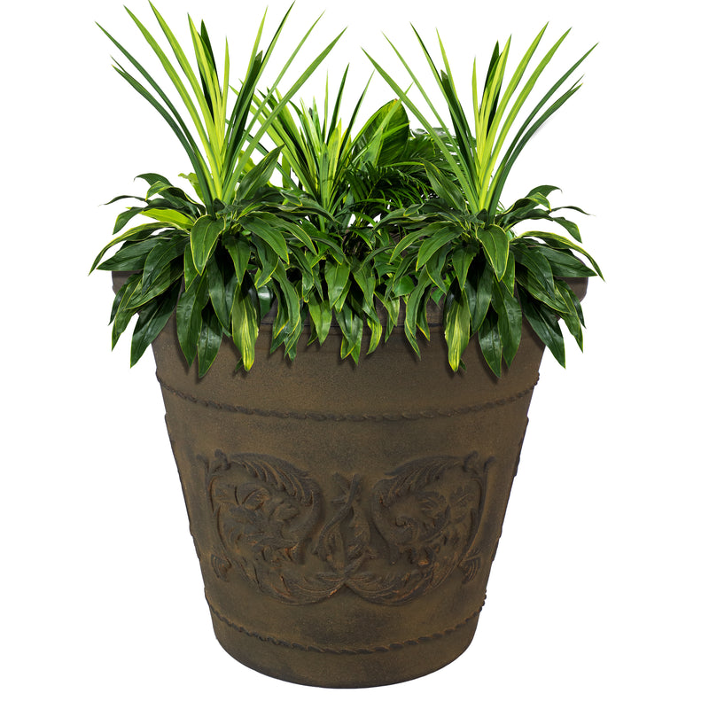 Sunnydaze Arabella Polyresin Outdoor Flowerpot Planter