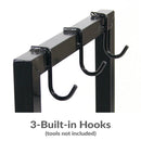 Sunnydaze Steel Firewood Log Rack with Cover - Black - 30"