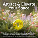 Sunnydaze Solar Bird Feeder with Glass Fly-Through Design