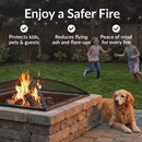 Sunnydaze Square Outdoor Fire Pit Spark Screen