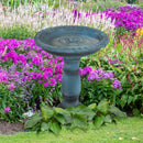 Sunnydaze Façade du Soleil Reinforced Concrete Bird Bath - 26"