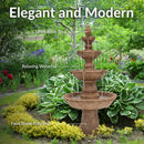 Sunnydaze 4-Tier Pineapple Outdoor Water Fountain - 52" H