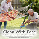 Sunnydaze Rope Hammock with 12' Steel Stand, Pad, and Pillow