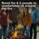 Sunnydaze 36" Northland Outdoor Fire Pit with Grill and Spark Screen