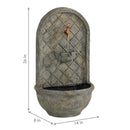 Sunnydaze Messina Outdoor Wall Fountain